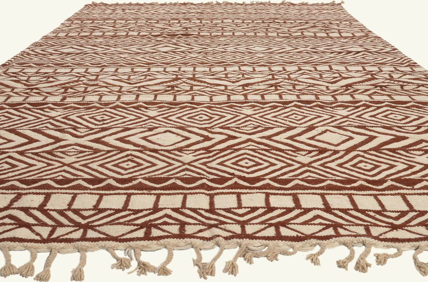 9 x 13 - Brown New Kilim Rug - 22093