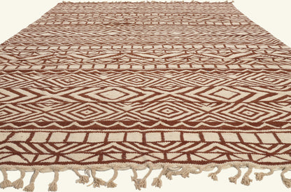 9 x 13 - Brown New Kilim Rug - 22093