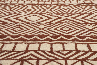 9 x 13 - Brown New Kilim Rug - 22093