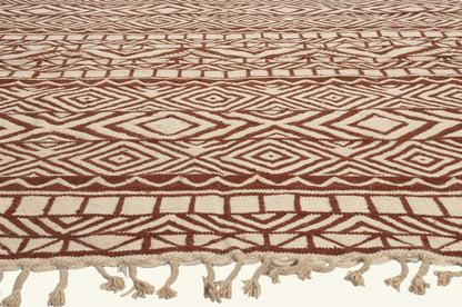 9 x 13 - Brown New Kilim Rug - 22093