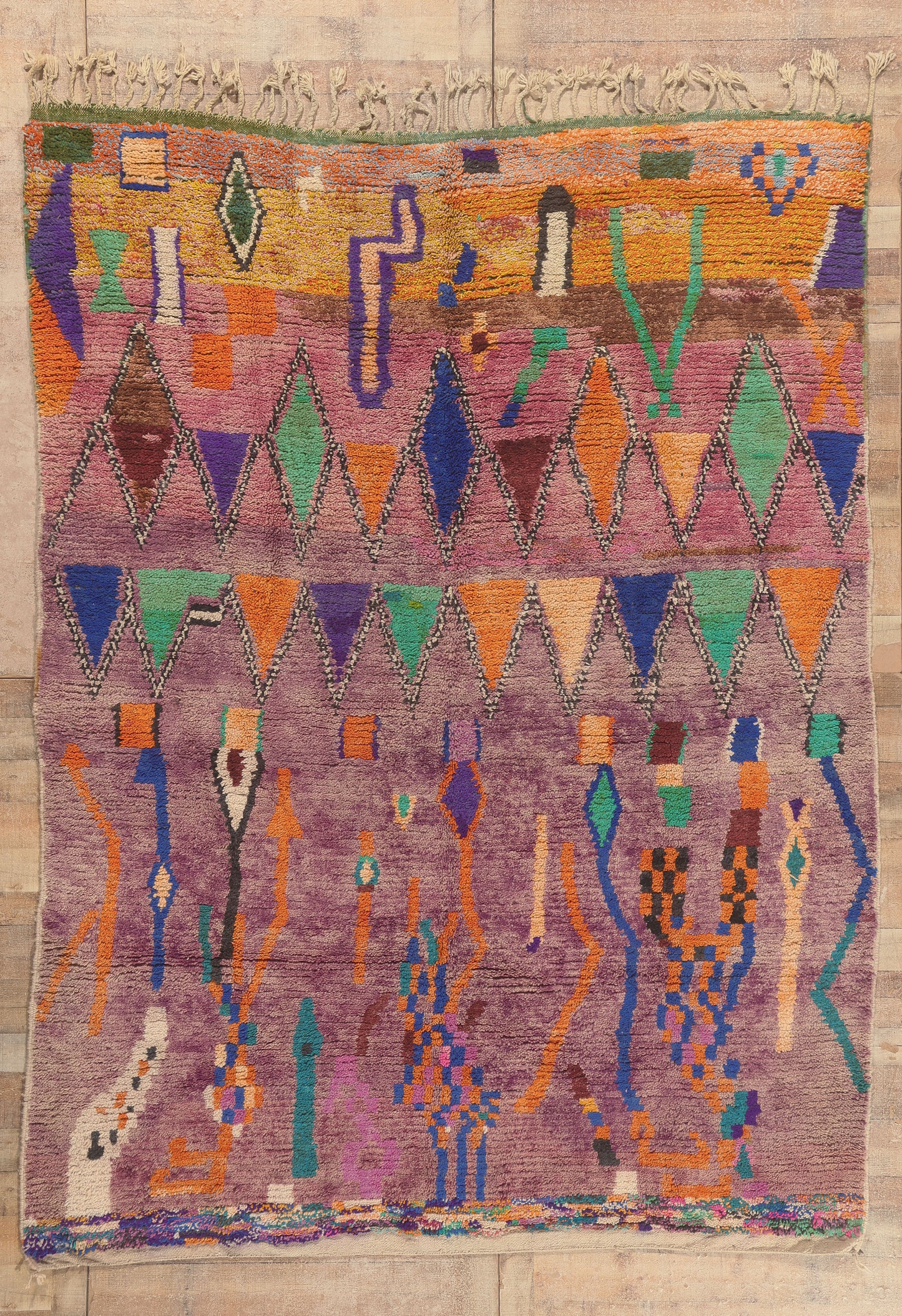 8 x 11 - Purple New Boujad Moroccan Rug - 22094