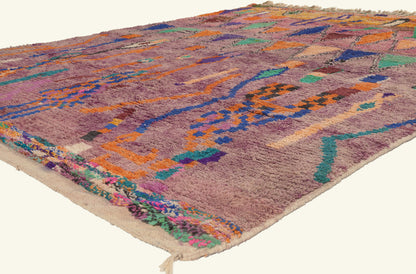 8 x 11 - Purple New Boujad Moroccan Rug - 22094
