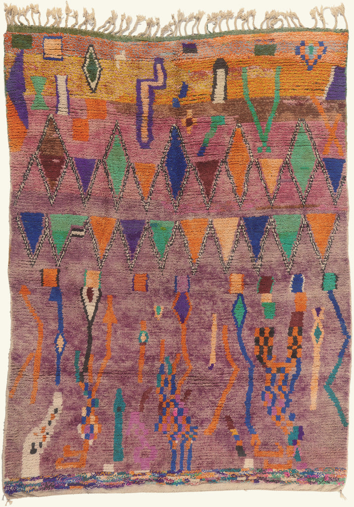 8 x 11 - Purple New Boujad Moroccan Rug - 22094