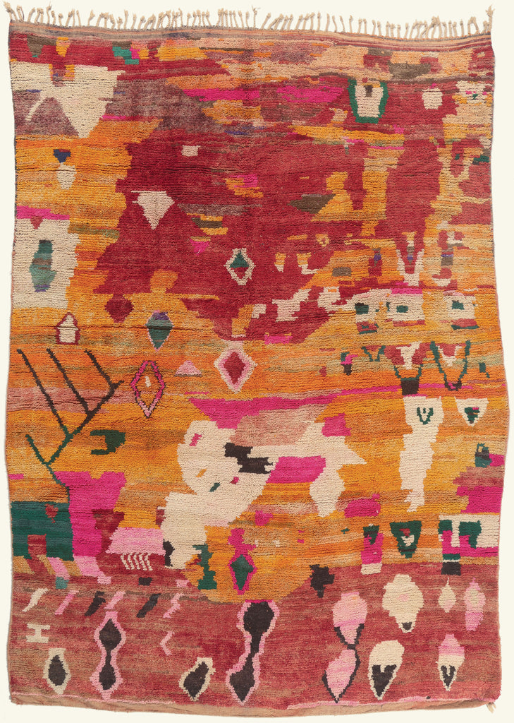 10 x 13 - Multicolor New Boujad Moroccan Rug - 22095
