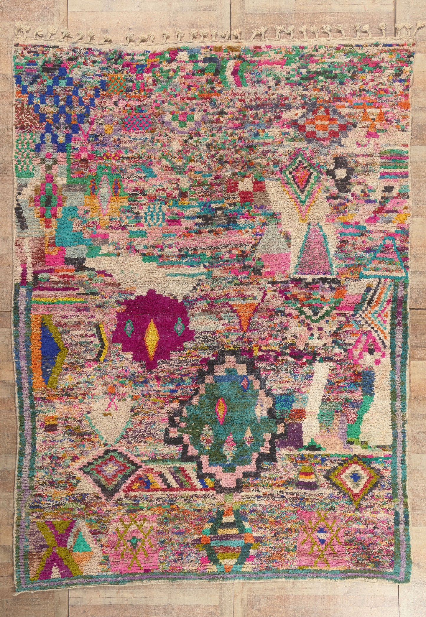 10 x 13 - Multicolor New Boujad Moroccan Rug - 22100