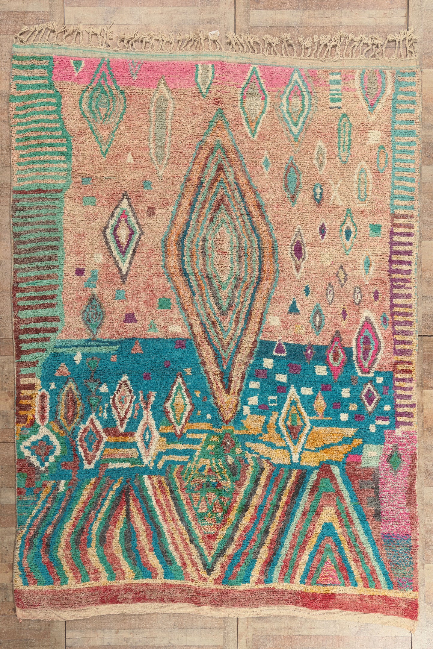 10 x 13 - Multicolor New Boujad Moroccan Rug - 22102