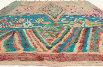 10 x 13 - Multicolor New Boujad Moroccan Rug - 22102