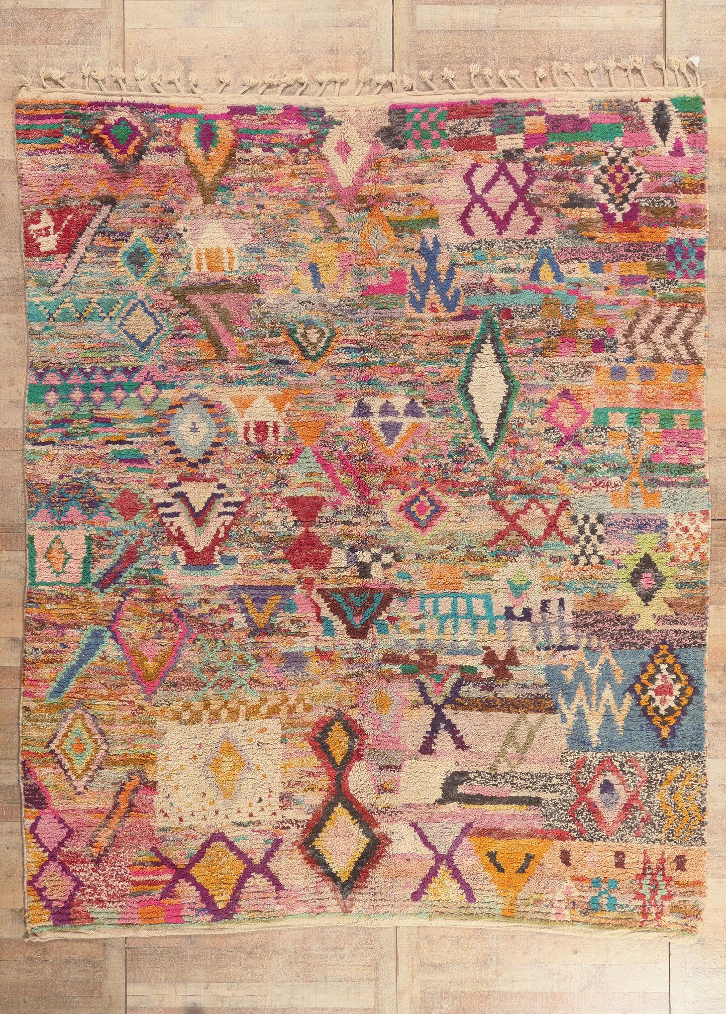 10 x 13 - Multicolor New Boujad Moroccan Rug - 22103