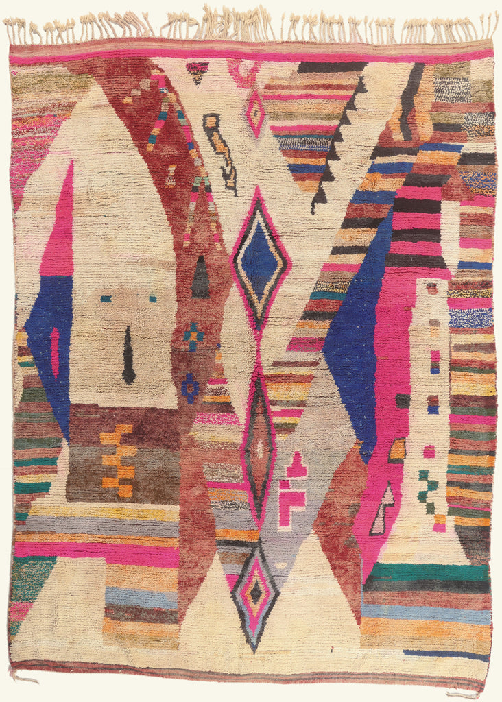 10 x 13 - Multicolor New Boujad Moroccan Rug - 22104