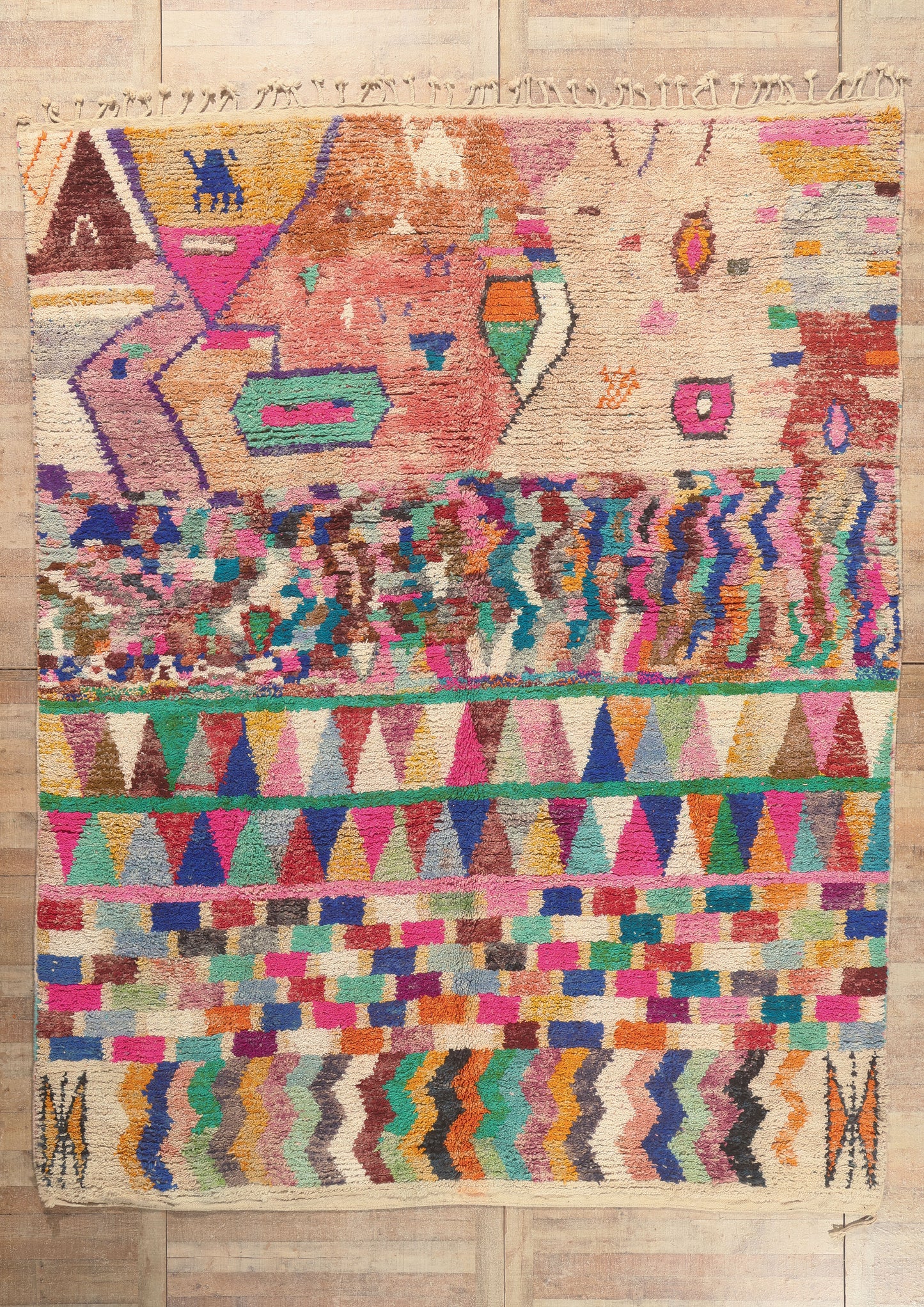 10 x 13 - Multicolor New Boujad Moroccan Rug - 22105