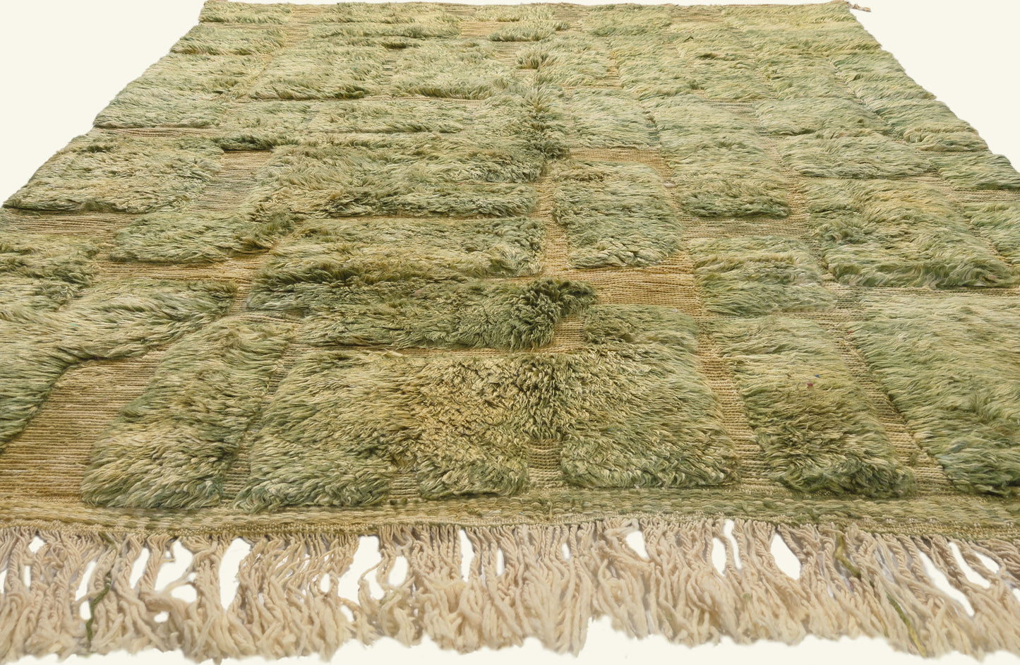 7 x 10 - Green New Moroccan Rug - 22109