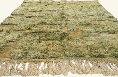 7 x 10 - Green New Moroccan Rug - 22109