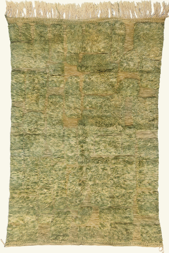 6 x 10 - Green New Beni Mrirt Moroccan Rug - 22109