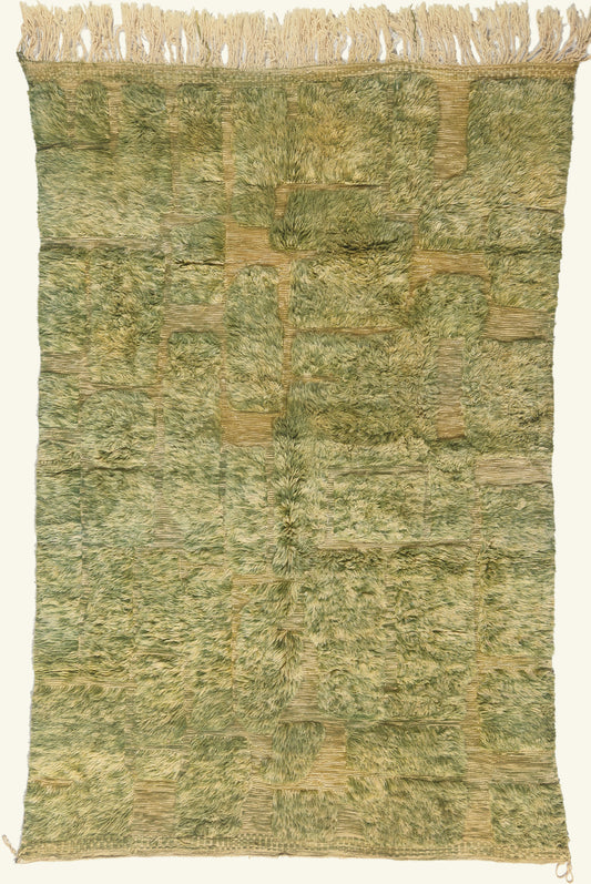 7 x 10 - Green New Moroccan Rug - 22109