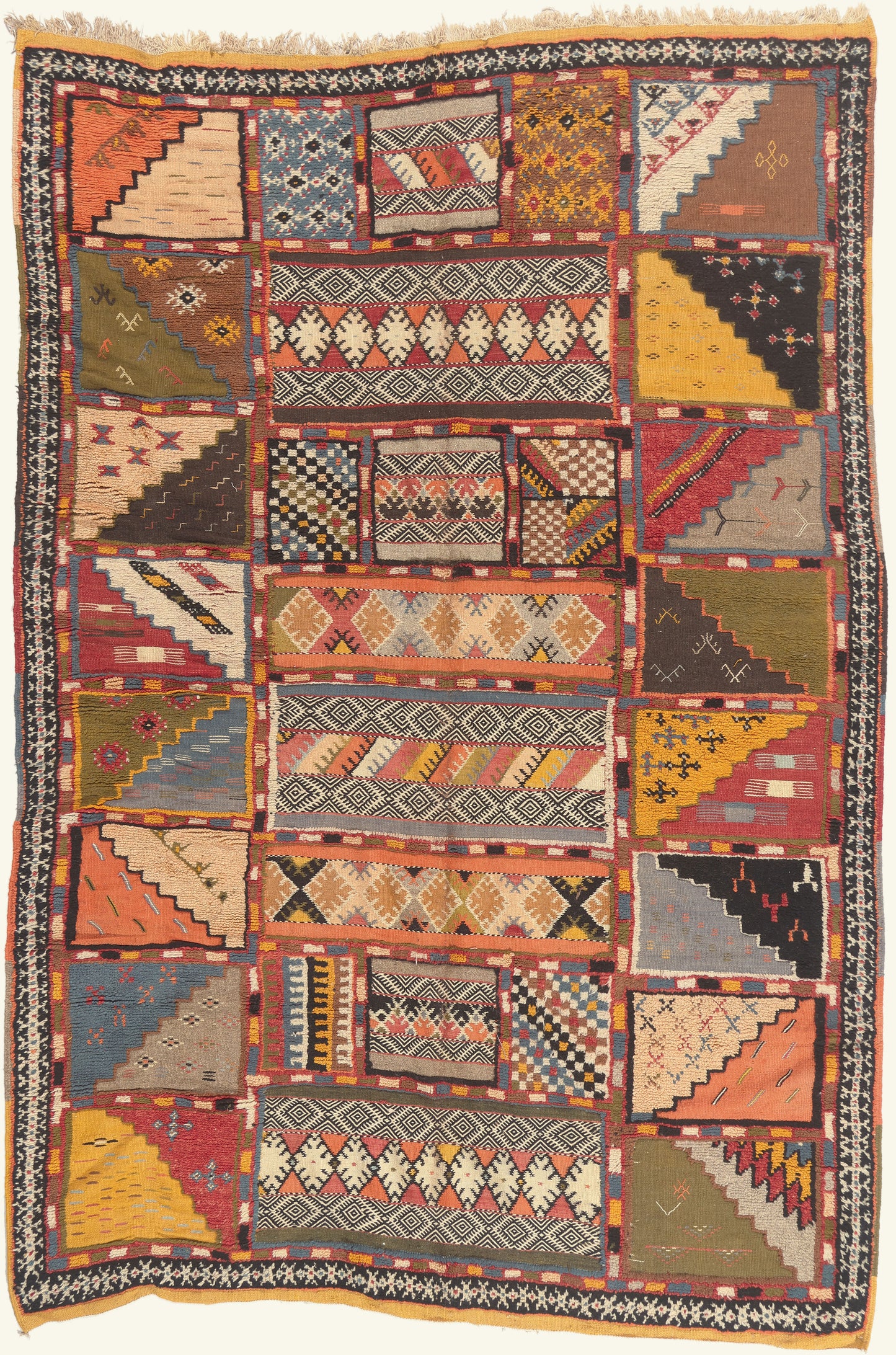 7 x 10 - Multicolor New Glaoui Moroccan Rug - 22110