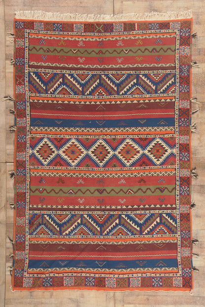 7 x 10 - Multicolor New Glaoui Moroccan Rug - 22111