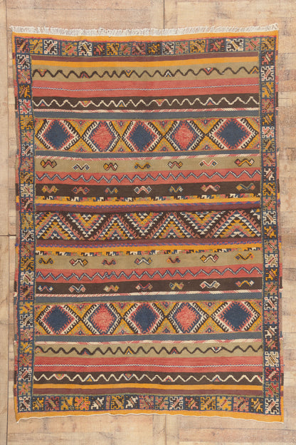 7 x 10 - Multicolor New Glaoui Moroccan Rug - 22112