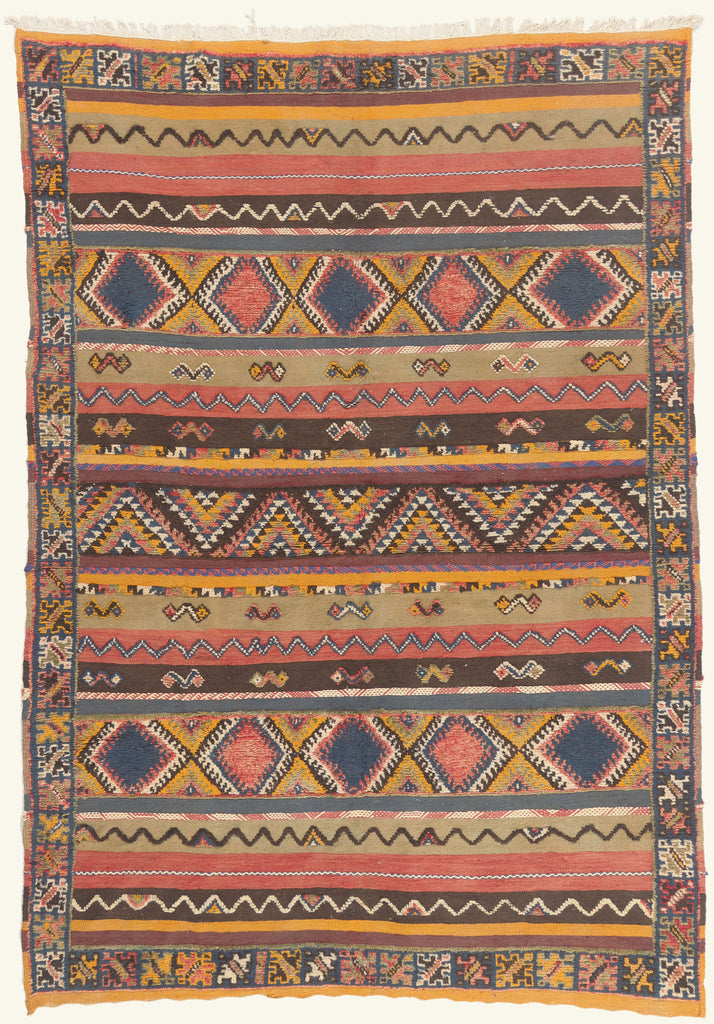 7 x 10 - Multicolor New Glaoui Moroccan Rug - 22112
