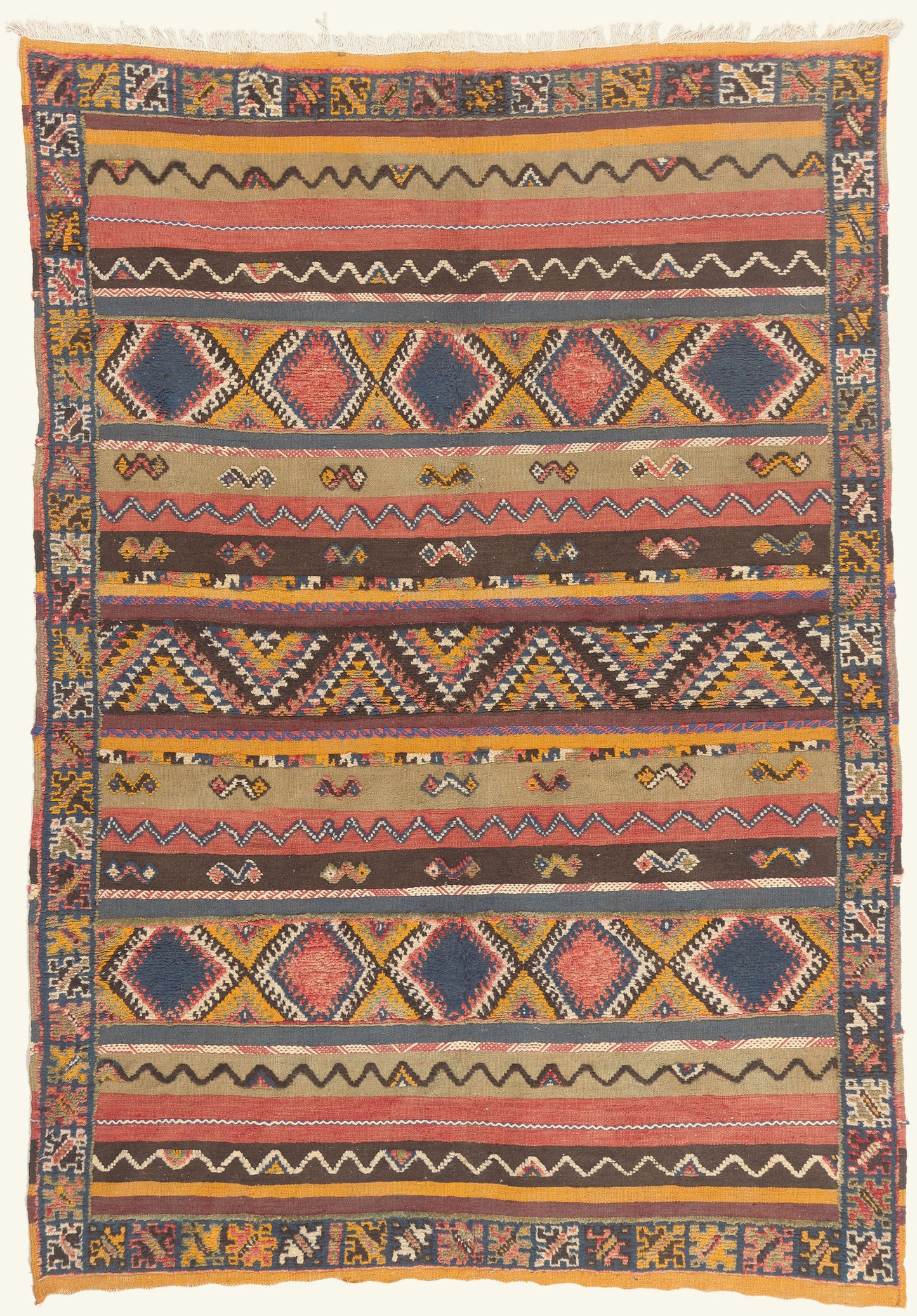 7 x 10 - Multicolor New Glaoui Moroccan Rug - 22112