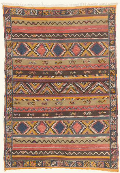 7 x 10 - Multicolor New Glaoui Moroccan Rug - 22112
