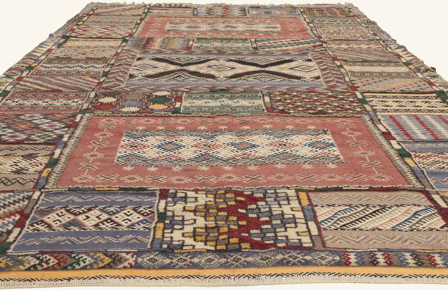 7 x 11 - Multicolor New Glaoui Moroccan Rug - 22113