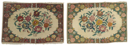 2 x 3 - Beige Vintage Persian Tabriz Rug - 75655