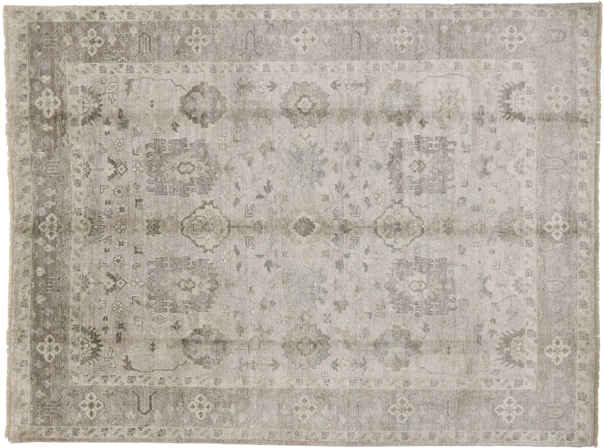 9 x 12 Transitional Classic Oushak Rug 30027