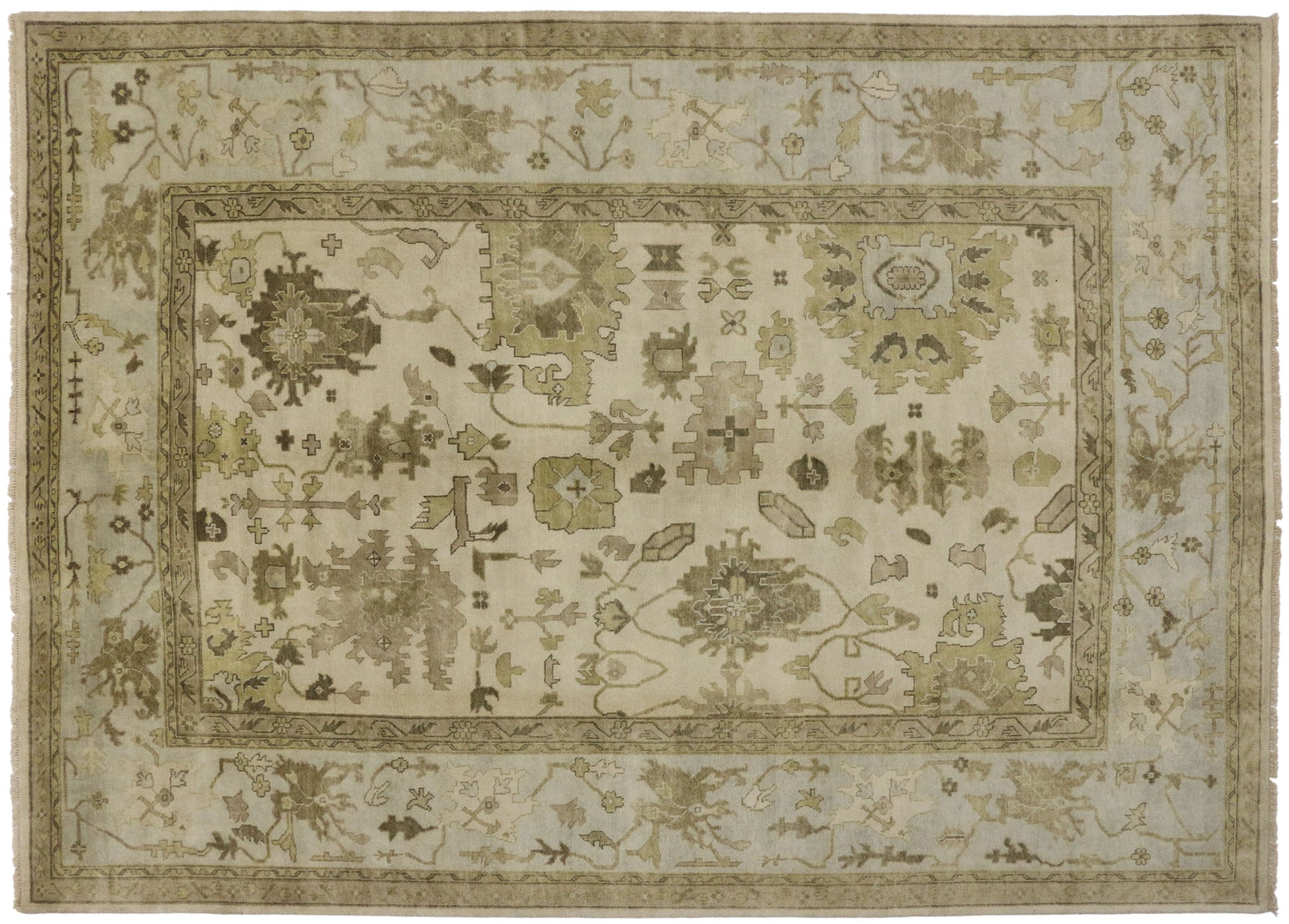 10 x 14 Transitional Oushak Rug 30038