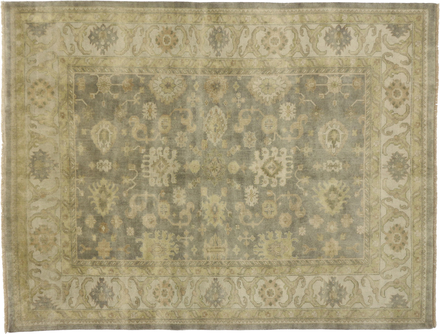 9 x 12 Transitional Classic Oushak Rug 30042