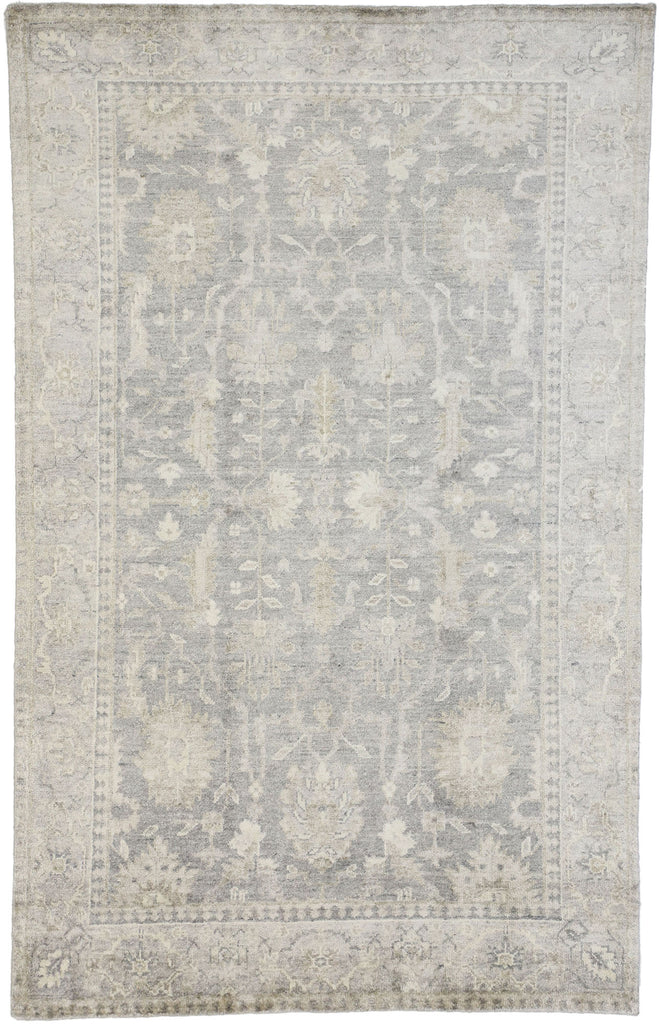 6 x 9 - Gray Indian Oushak Rug - 30251