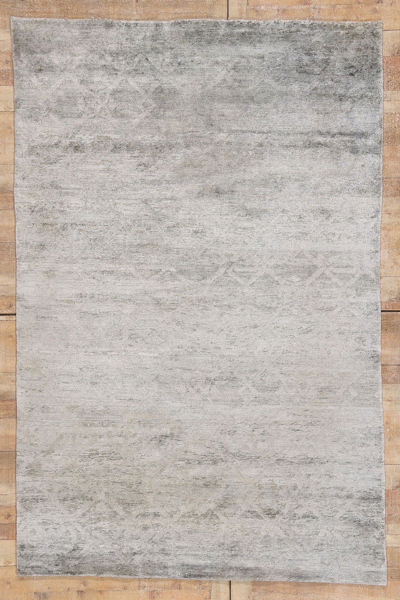 6 x 9 - Gray Indian Transitional Rug - 30465