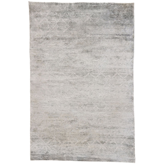 6 x 9 - Gray Indian Transitional Rug - 30465
