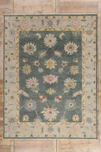 9 x 12 - Gray Indian Oushak Rug - 30503