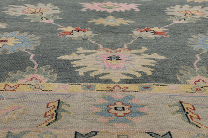 9 x 12 - Gray Indian Oushak Rug - 30503