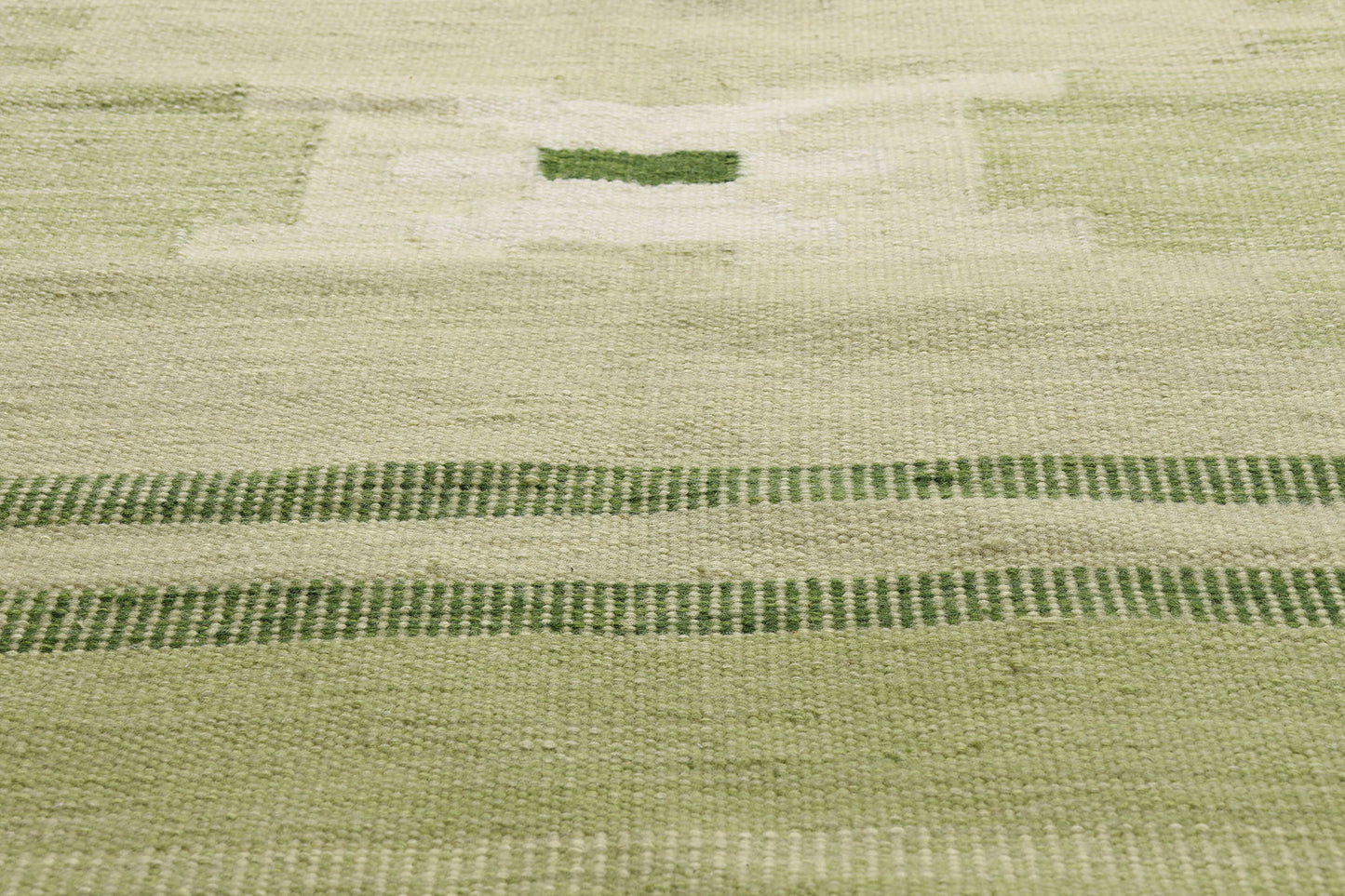 9 x 11 - Green New Kilim Rug - 31353