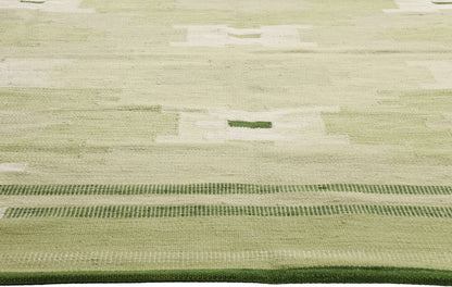 9 x 11 - Green New Kilim Rug - 31353