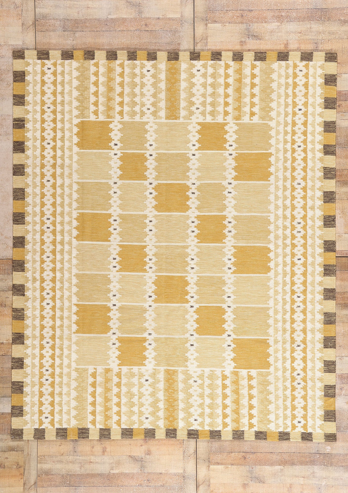8 x 10 - Gold New Kilim Rug - 31354