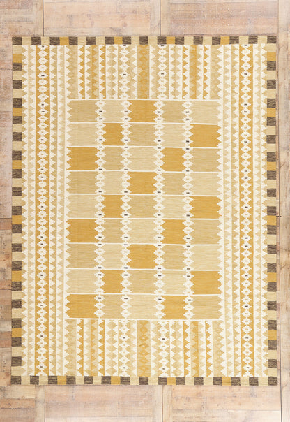 9 x 12 - Gold New Kilim Rug - 31355