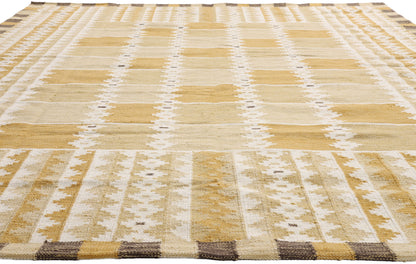 9 x 12 - Gold New Kilim Rug - 31355