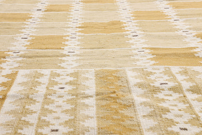 9 x 12 - Gold New Kilim Rug - 31355