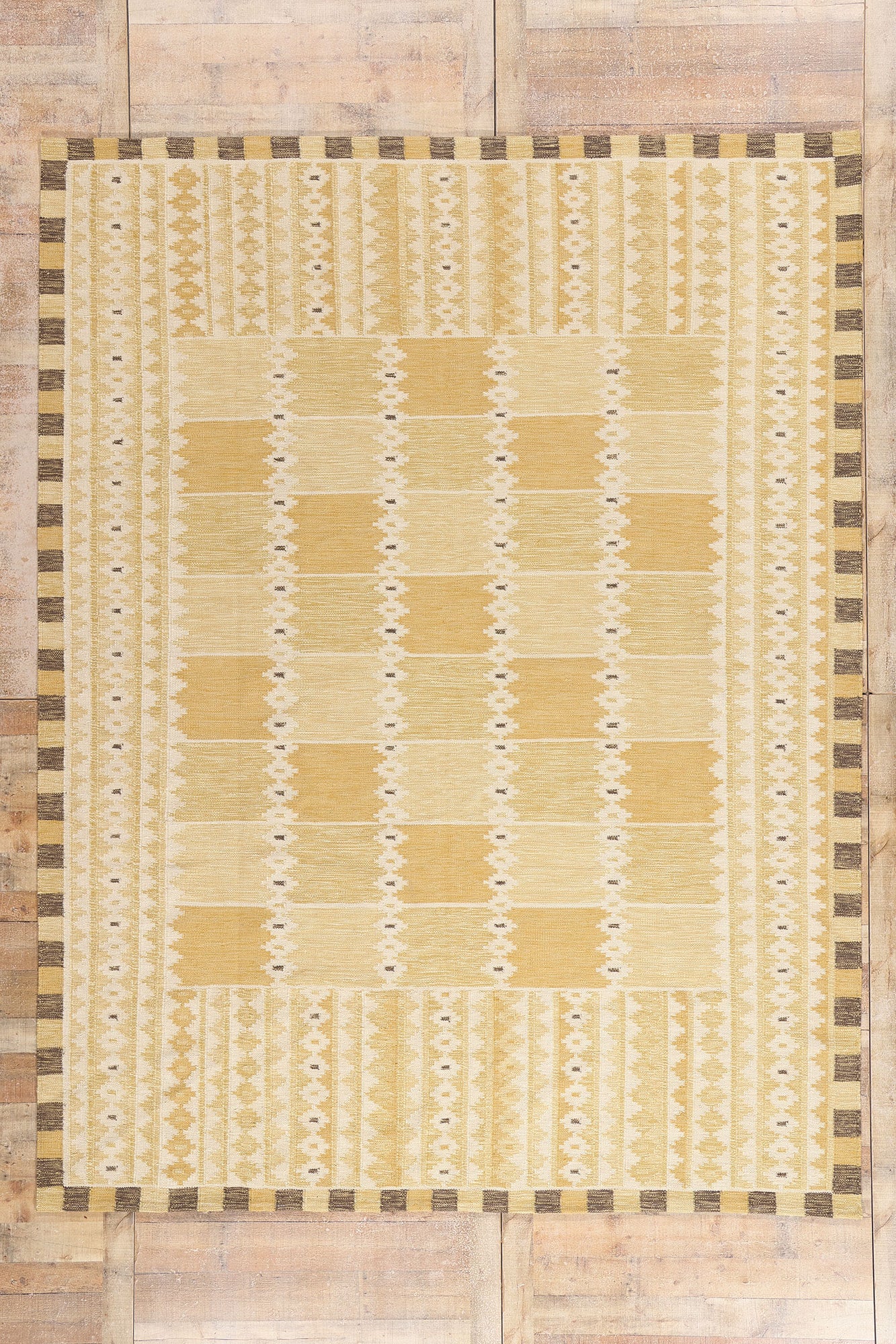 9 x 10 - Gold New Kilim Rug - 31358
