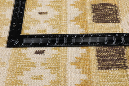 9 x 10 - Gold New Kilim Rug - 31358