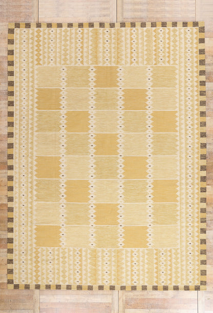 10 x 14 - Gold New Kilim Rug - 31359