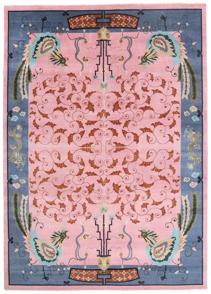 10 x 14 - Pink New Chinese Art Deco Rug - 31367