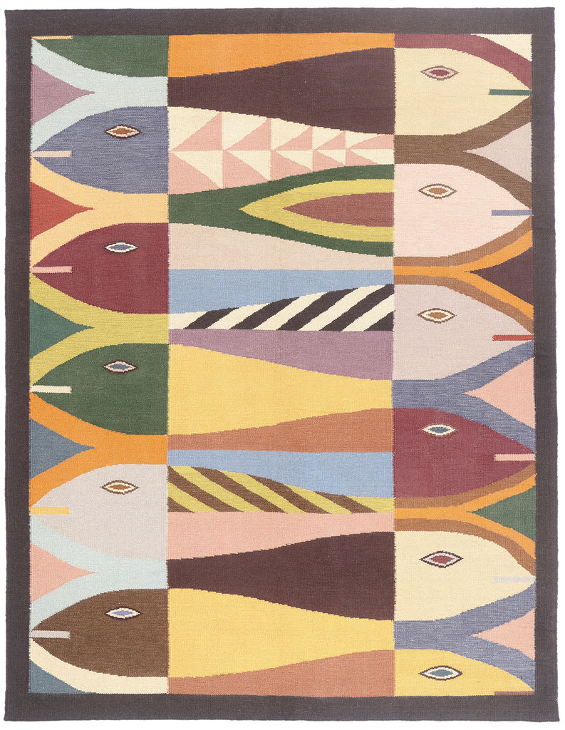 9 x 12 - Multicolor New Indian Kilim Rug - 31368