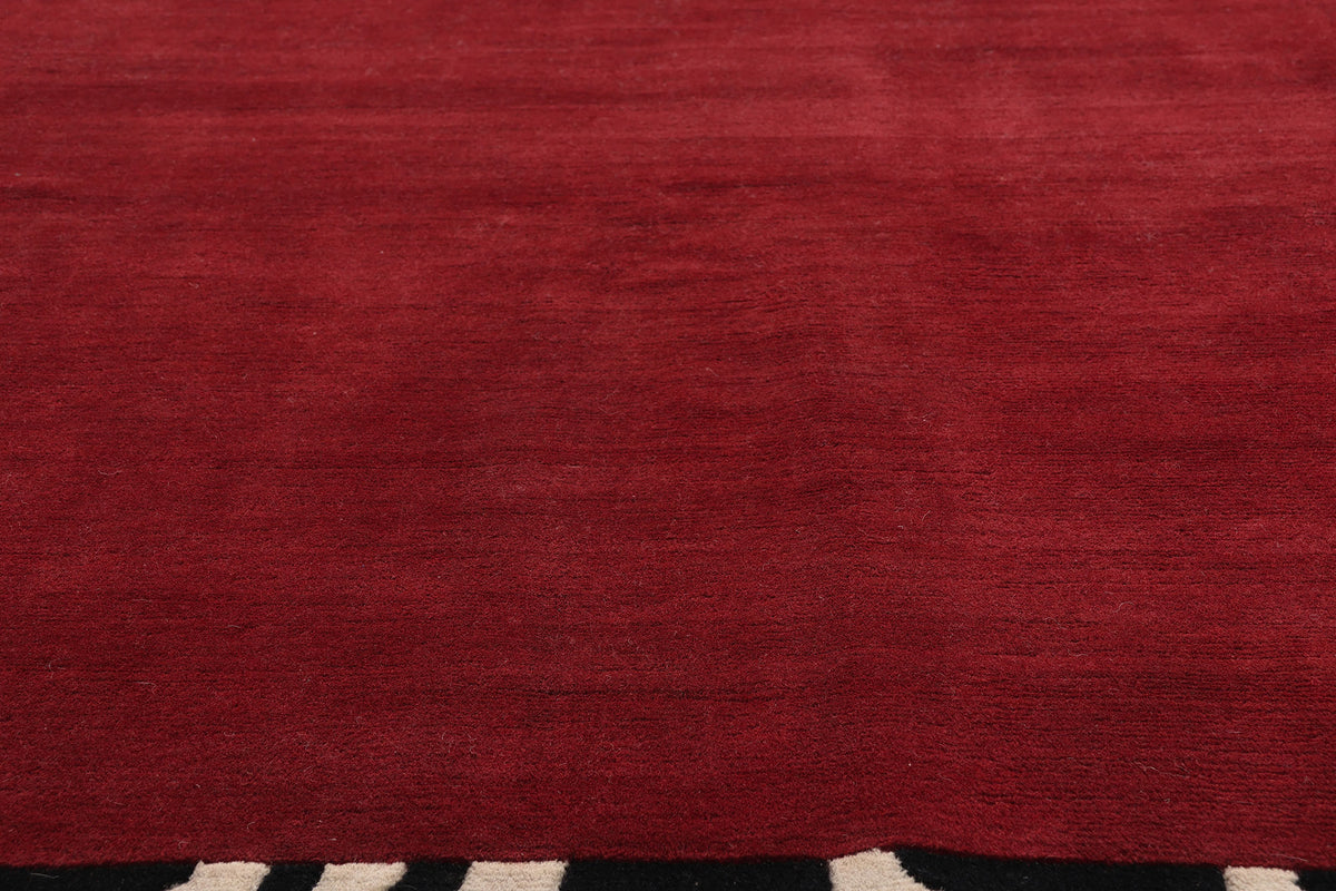 8 x 10 - Red New Contemporary Indian Rug - 31371