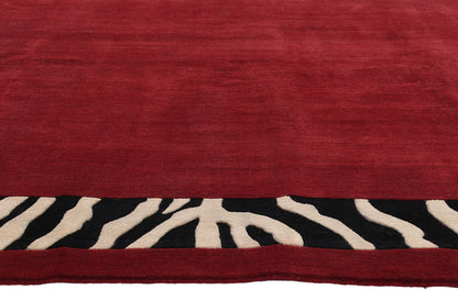 8 x 10 - Red New Contemporary Indian Rug - 31371