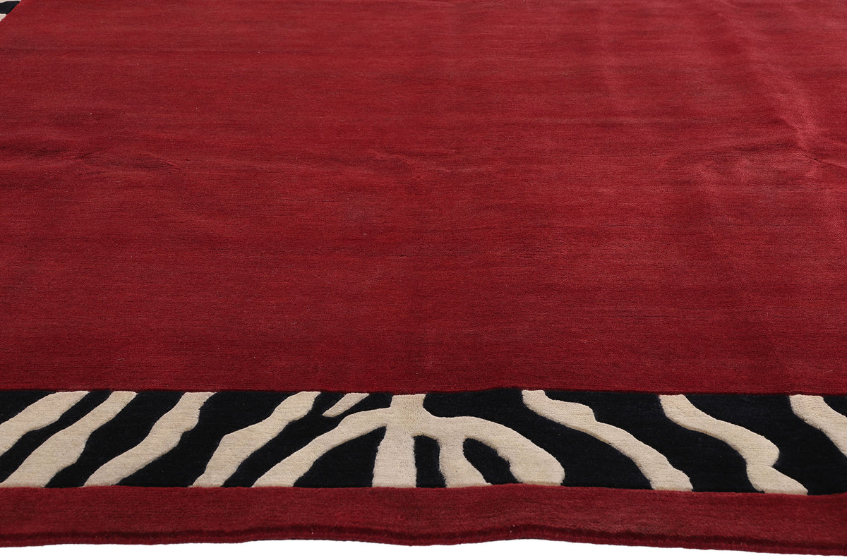 8 x 10 - Red New Contemporary Indian Rug - 31372