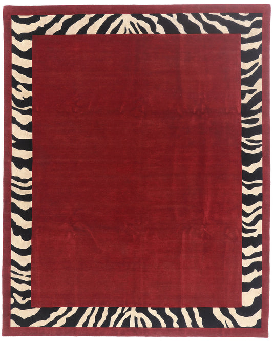 8 x 10 - Red New Contemporary Indian Rug - 31372