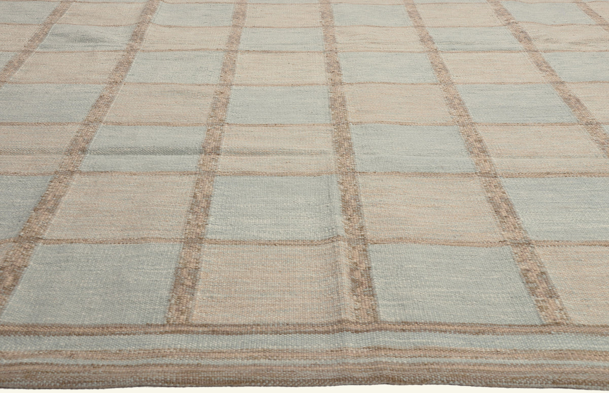 13 x 14 - Light Blue New Indian Kilim Rug - 31374